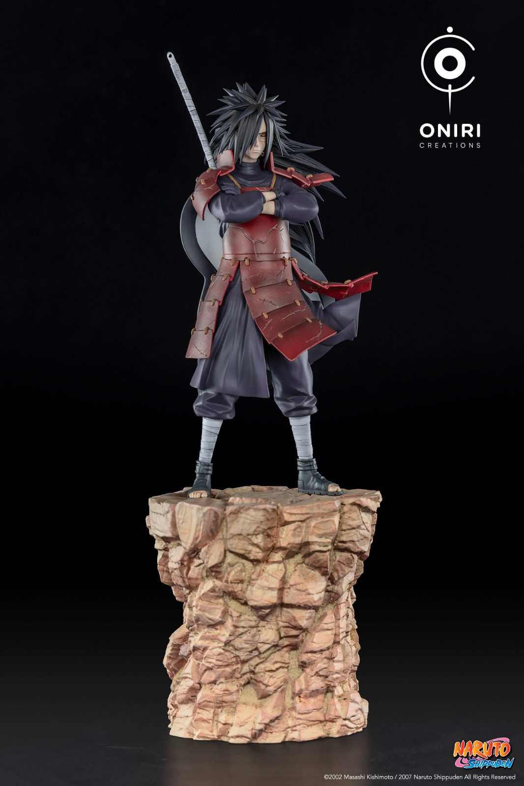 Madara Uchiha statue, three-quarter view
